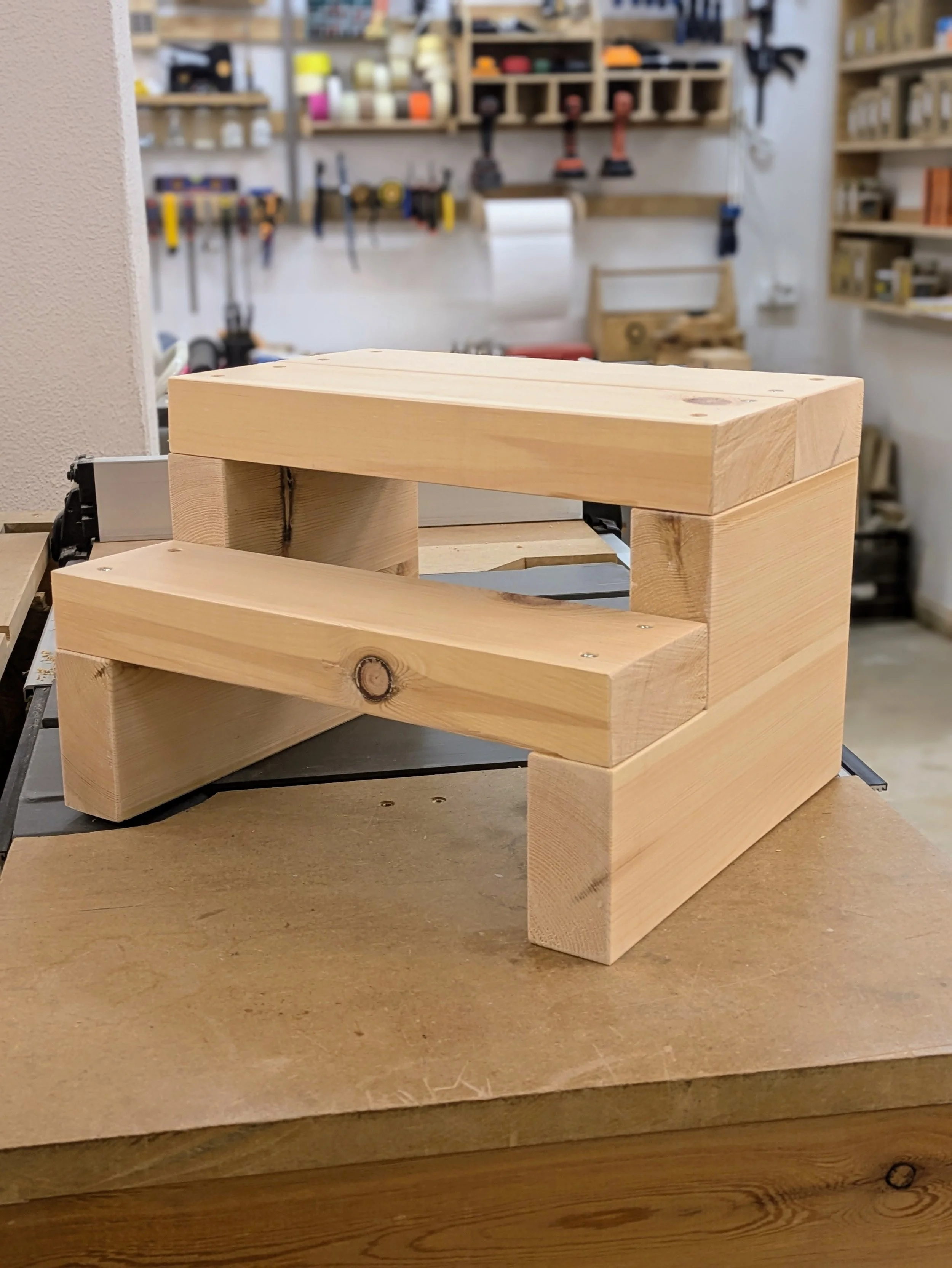 Pine step stool