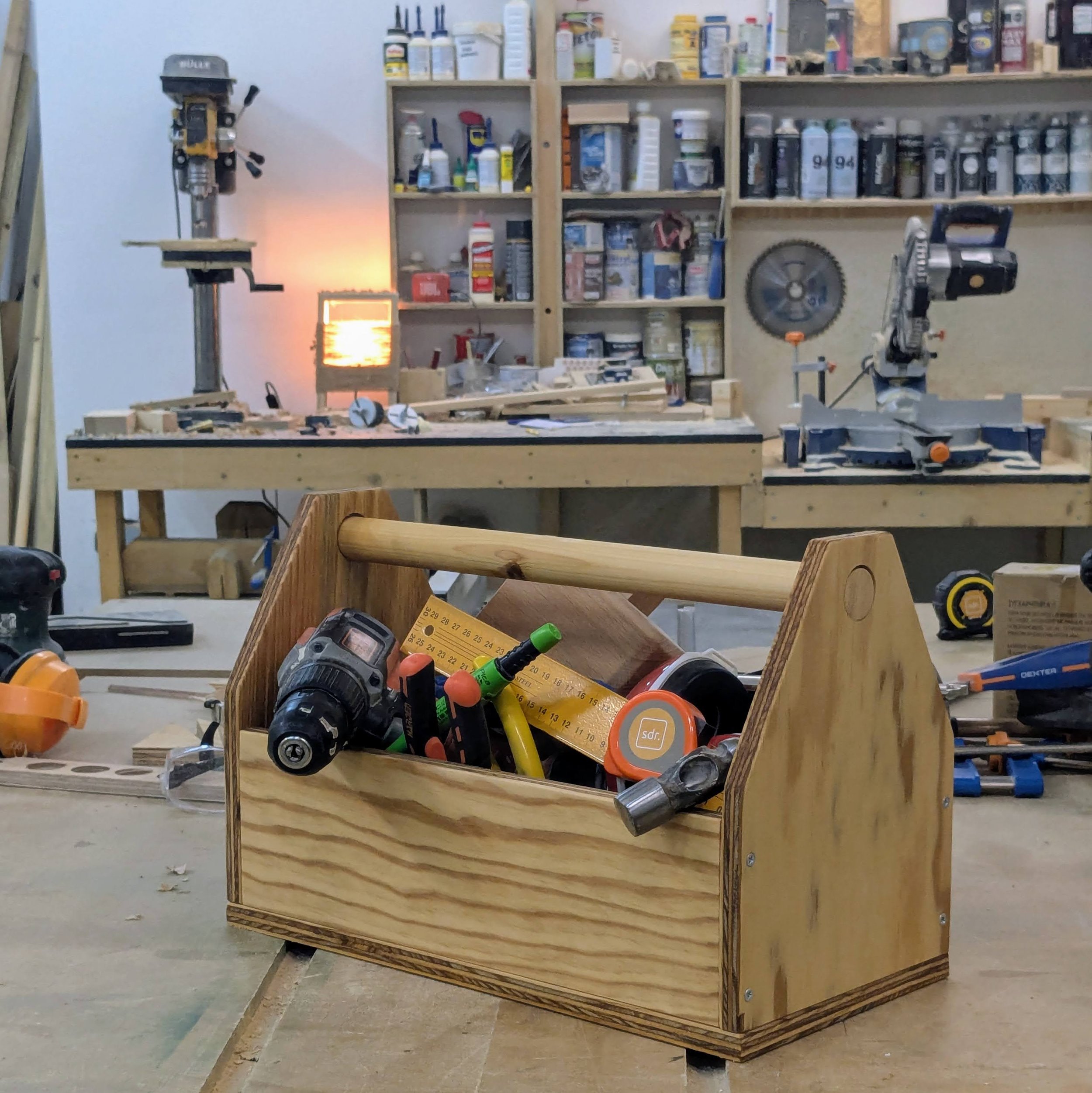 Plywood storage box / toolcase