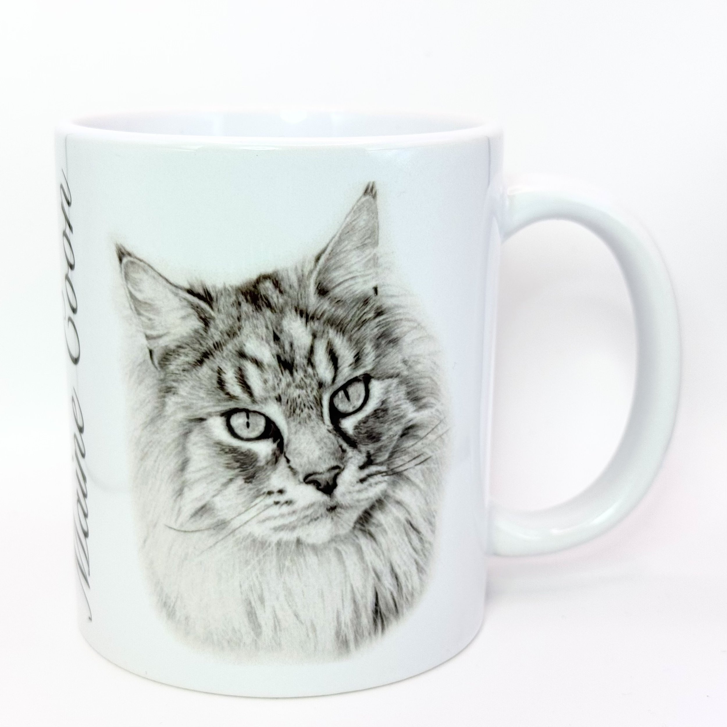Maine coon cat handmade 11oz tea / coffee ceramic mug
