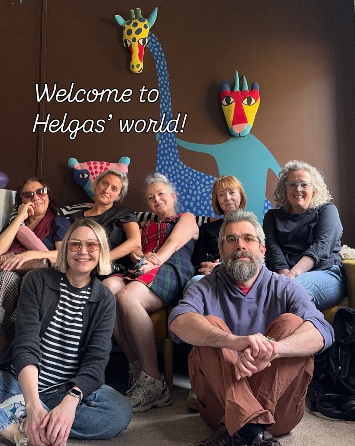 Yesterday was such a fun visit to see Kindred artist @helga.stentzel who generously shared her wonderful backstory and process with us:

Raised in the chill of Siberia, Helga spent much of her childhood indoors where her imagination found faces in wo