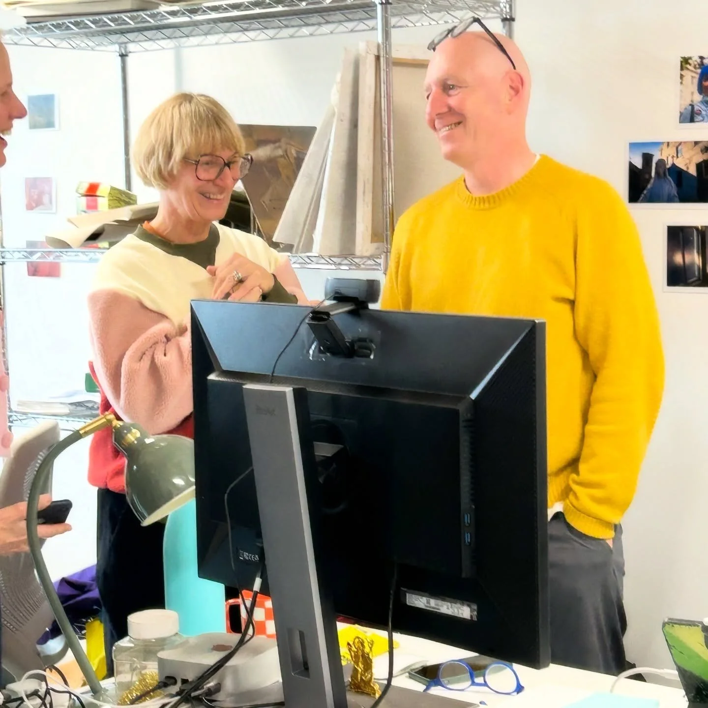 Yesterday was studio visit day and  we had the privilege of hearing from Jon Rees &ndash; photographer, graffiti artist, and community arts facilitator.
 Through his courses, Griefitti and Changing Perspectives, Jon uses art and photography to help p