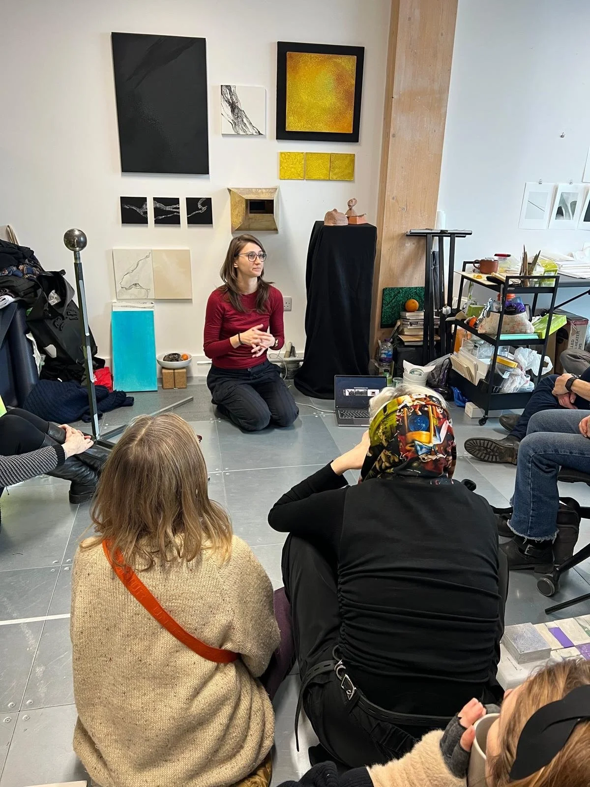 Meet Elena Shkvarkina ✨

Kindred artist in Room 2.17, who recently shared her work in a studio talk with fellow artists at Kindred Studios.

Painting is the starting point of Elena&rsquo;s practice. Drawing from the traditions of Nihonga, she has dev