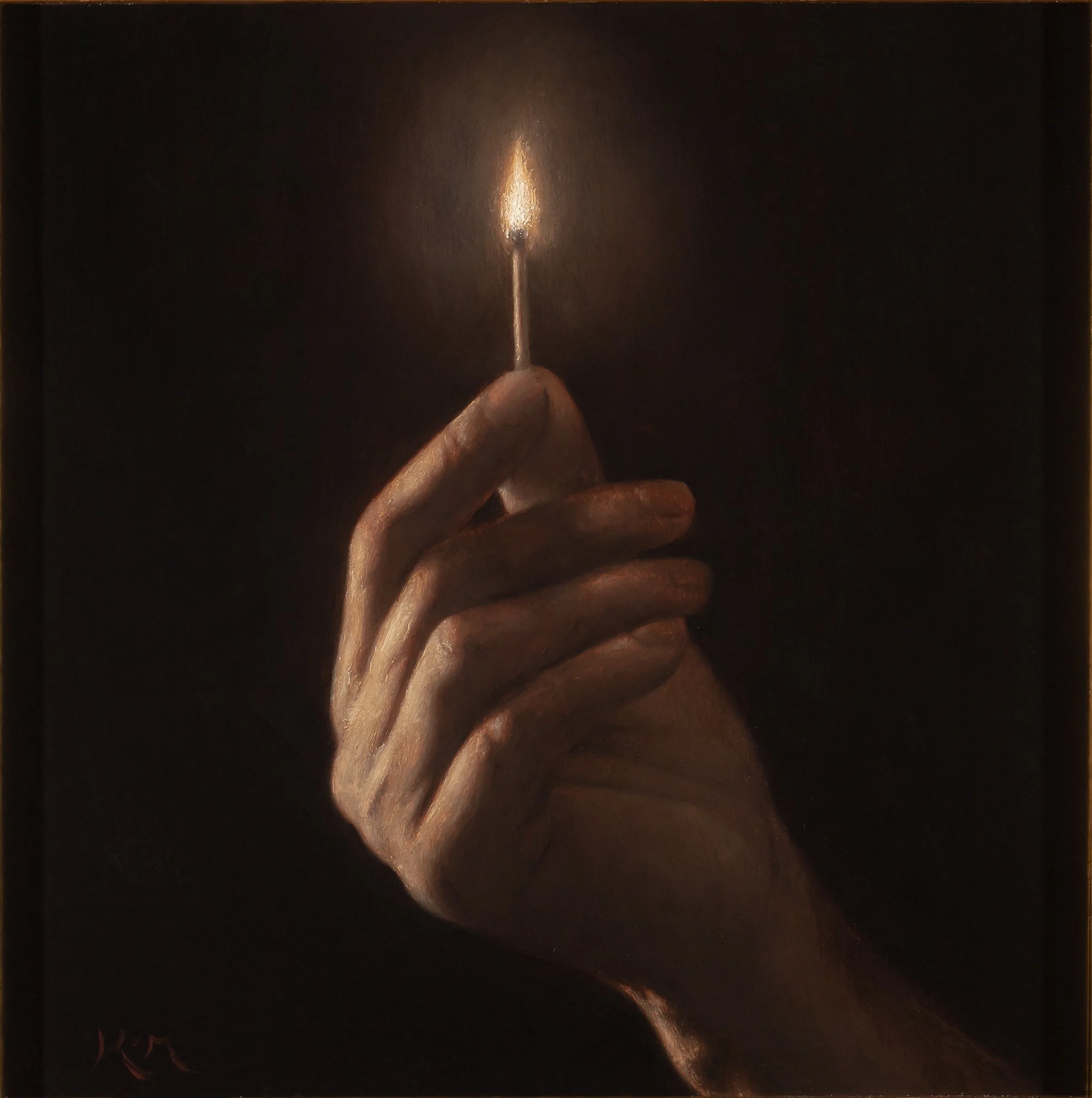 Mother's Hand, 2025, Oil on panel - 20 x 20 cm 