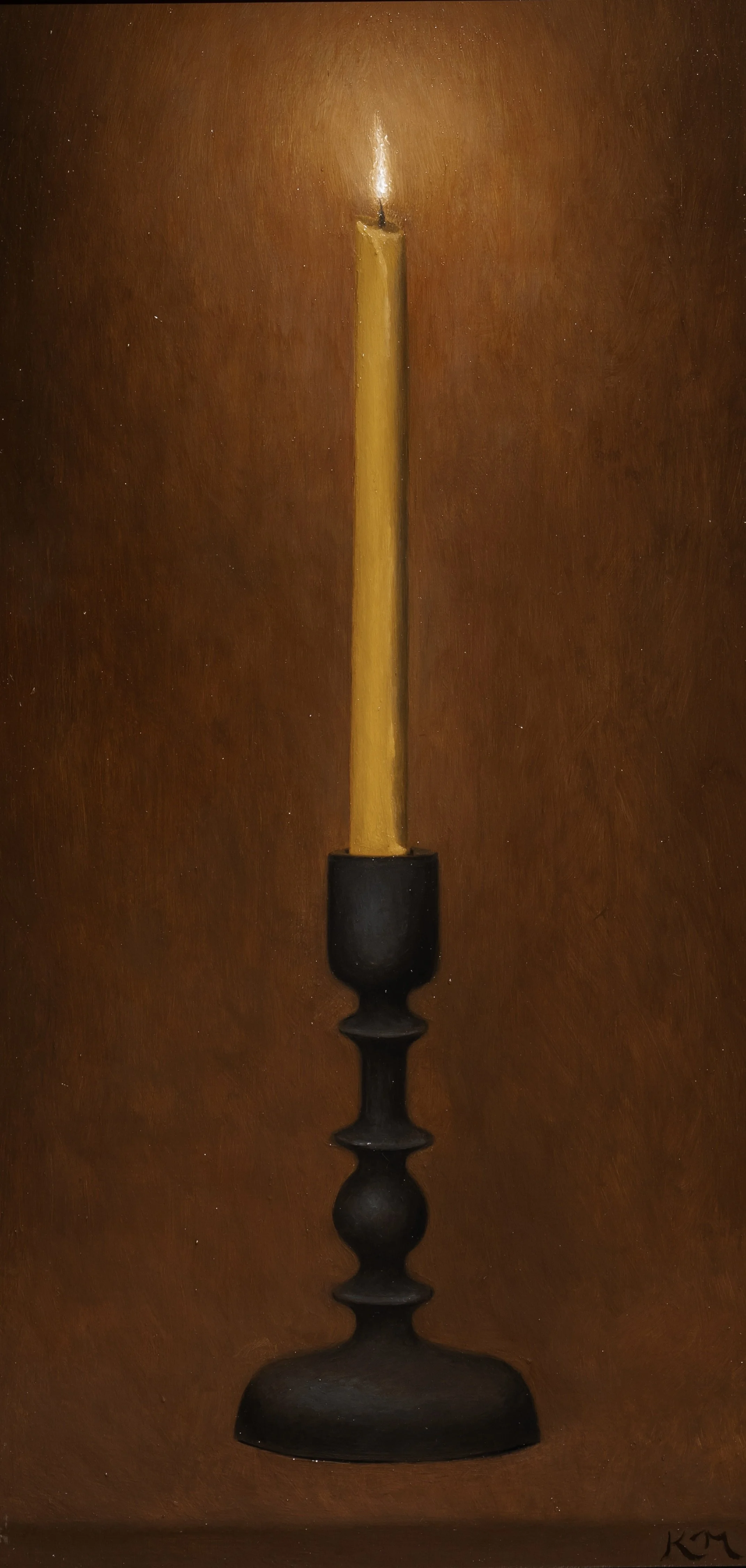Candle, 2026, Oil on panel - 20 x 40 cm