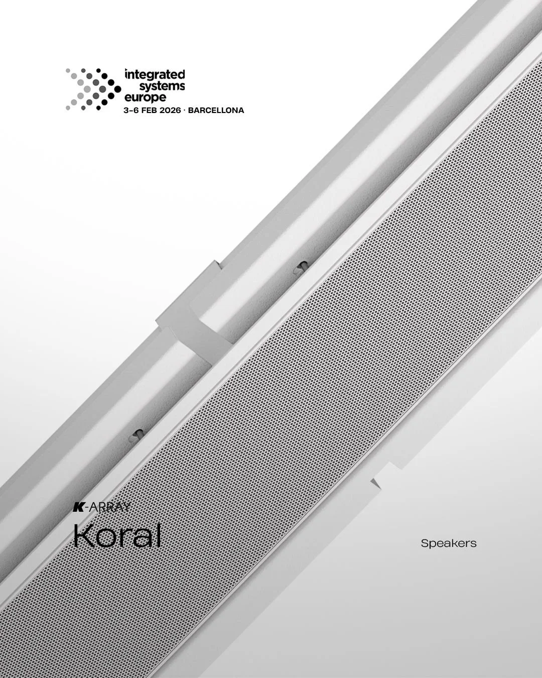 Even when design comes first, sound shouldn&rsquo;t be compromised...

🚀 Introducing the @K-array KORAL KO102, launching at #ISE2026.

This compact column speaker features six 3" mid-frequency woofers and a dedicated high-frequency driver, deli