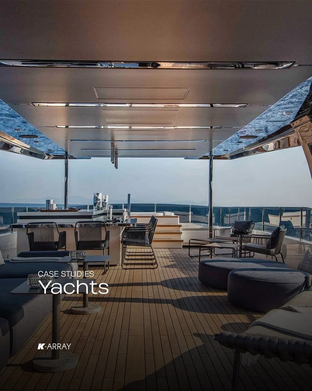 🌎 From the Yacht Club de Monaco, to Private Yachts, around the world - scroll for some of K-array's latest luxury yacht projects.

🛥️ Bringing crystal clear audio on the high seas in sleek sundecks to intimate lounges, K-array is redefining yacht a