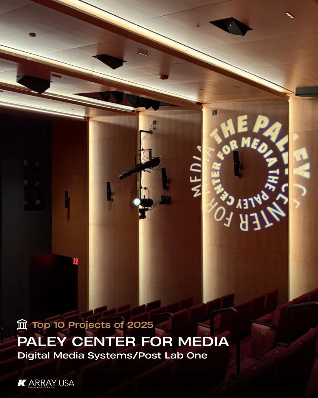 🏆️ TOP 2025 PROJECT!

The Paley Center for Media renovation is a standout example of what&rsquo;s possible when design and sound work in perfect harmony.

This project, brought to life by the team at @dlr_group , features a custom K-array solution e