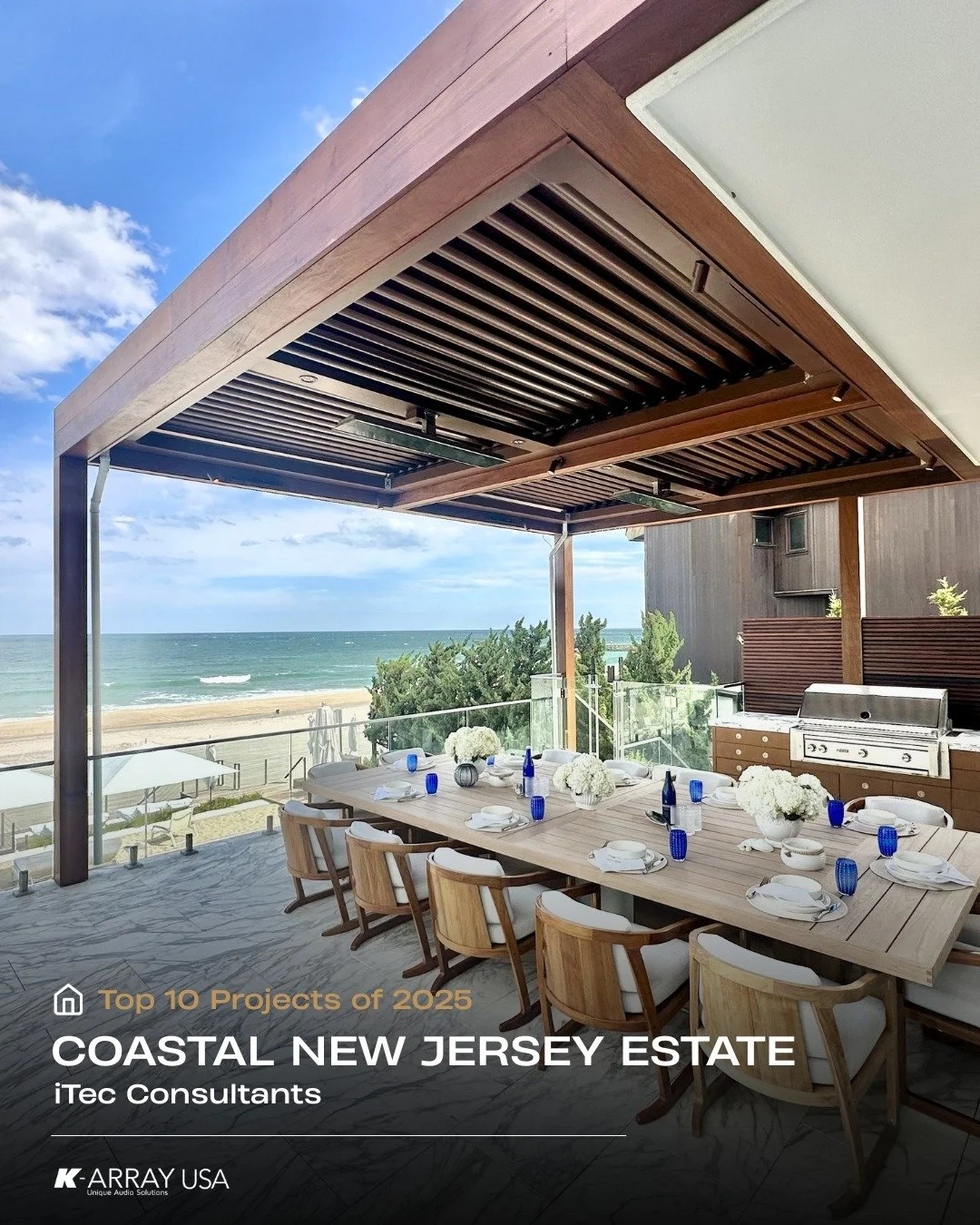 🏆 2025 TOP PROJECT! 

This project came with unique challenges: preserving the home&rsquo;s elegant architectural aesthetic while delivering powerful, evenly distributed sound across expansive indoor and outdoor spaces. This dreamy beachfront home c