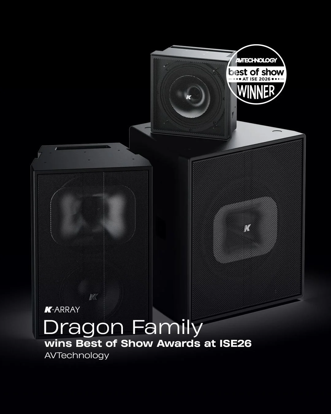 K-array won two Best of Show awards at #ISE2026 from AV Technology magazine! 🎉

🏆 KGEAR GH4M
Compact, powerful, and built to last, the GH4M features advanced audio tech in a marine-grade stainless steel cabinet, delivering reliable, high-quality so