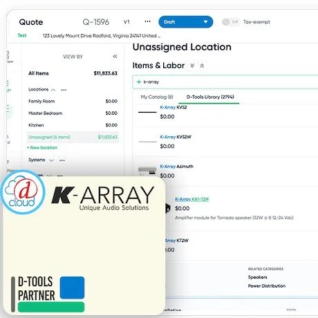 K-array audio solutions now available for specification within D-Tools
