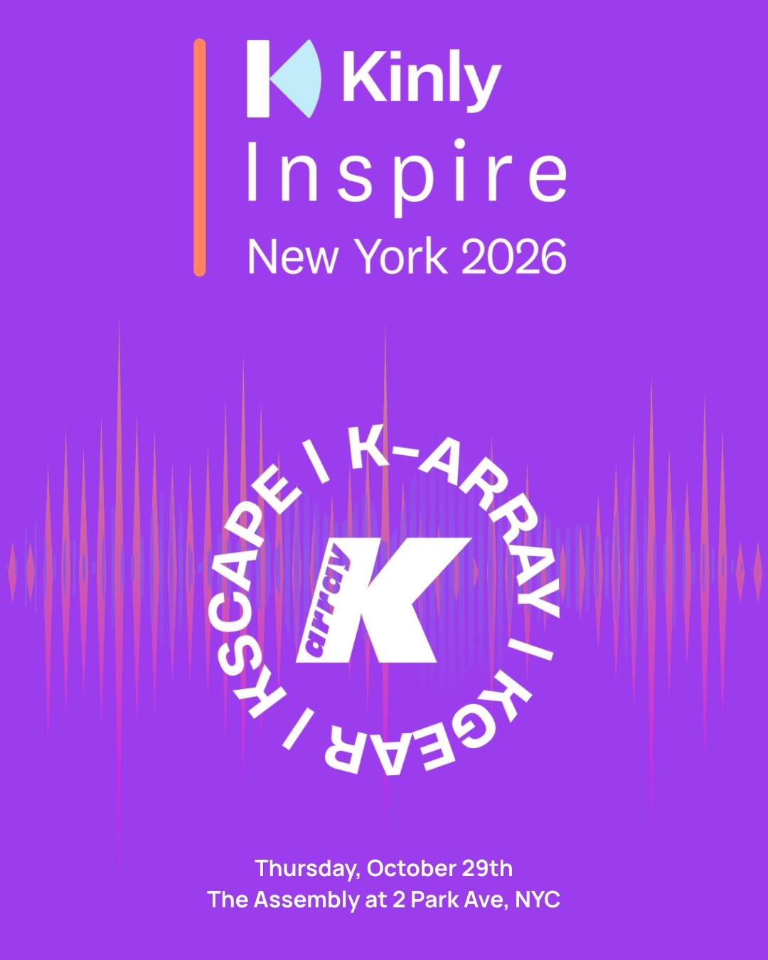 ✨ We&rsquo;re excited to join @wearekinly Inspire New York 2026 on October 29 at The Assembly in Midtown Manhattan!

Kinly Inspire brings together workplace leaders, technology innovators and end users to explore the theme of High-Impact Workplaces a