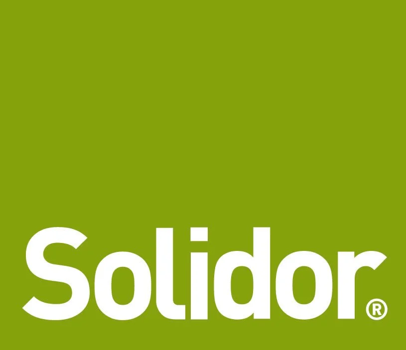 Green background with the word 'Solidor' written in white text.