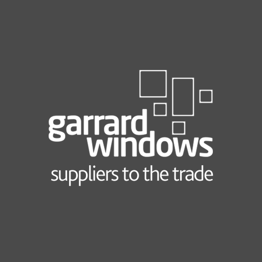 Garrard Windows logo with the tagline 'suppliers to the trade' on a dark background.