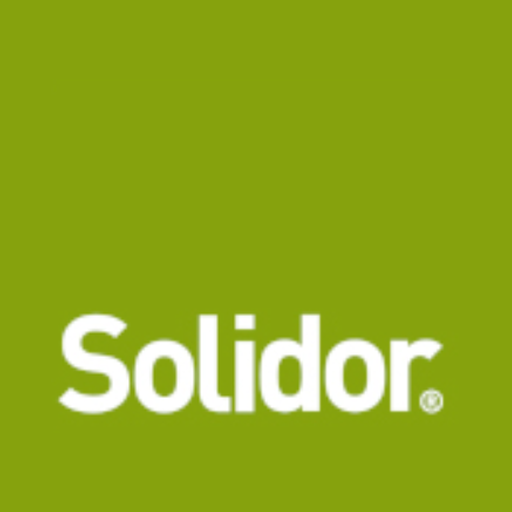 Green background with the white text 'Solidor' in the center.