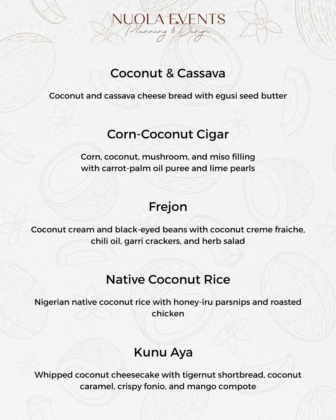 This five-course menu was created by @iranti.yyc with intention. 

And why? Because we want you to leave Spice Dinner with memories you&rsquo;ll carry with you for a long time. It&rsquo;s not just food, it&rsquo;s an experience. 

All courses can be 