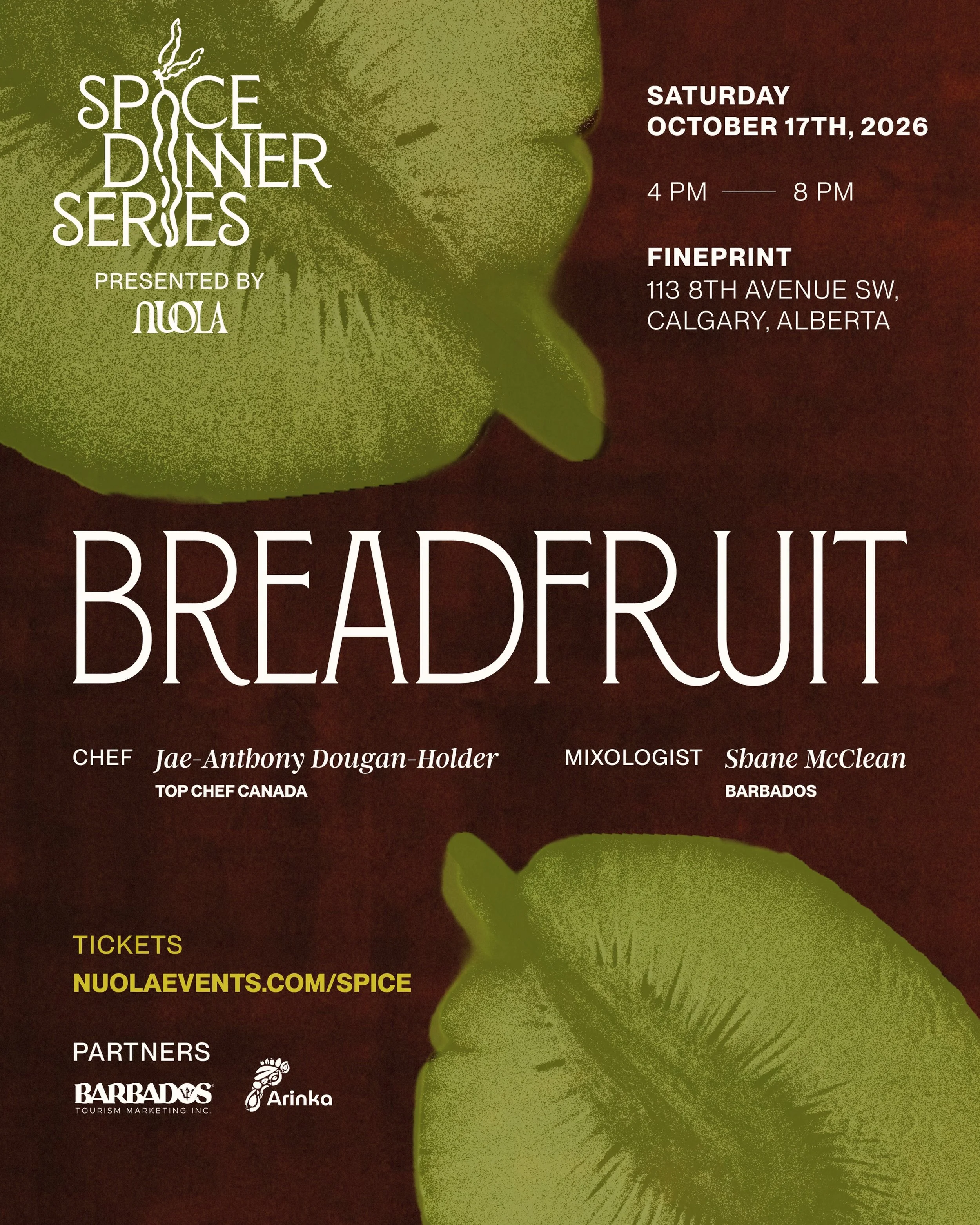 The wait is over. 

Spice Dinner Series returns for Edition III: Breadfruit.

Roasted over coals or fried golden breadfruit has fed the islands for generations, carried across oceans and rooted in Caribbean soil. On October 17, we&rsquo;re giving it 