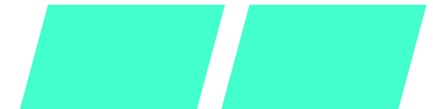 Two teal-colored parallelograms on a black background