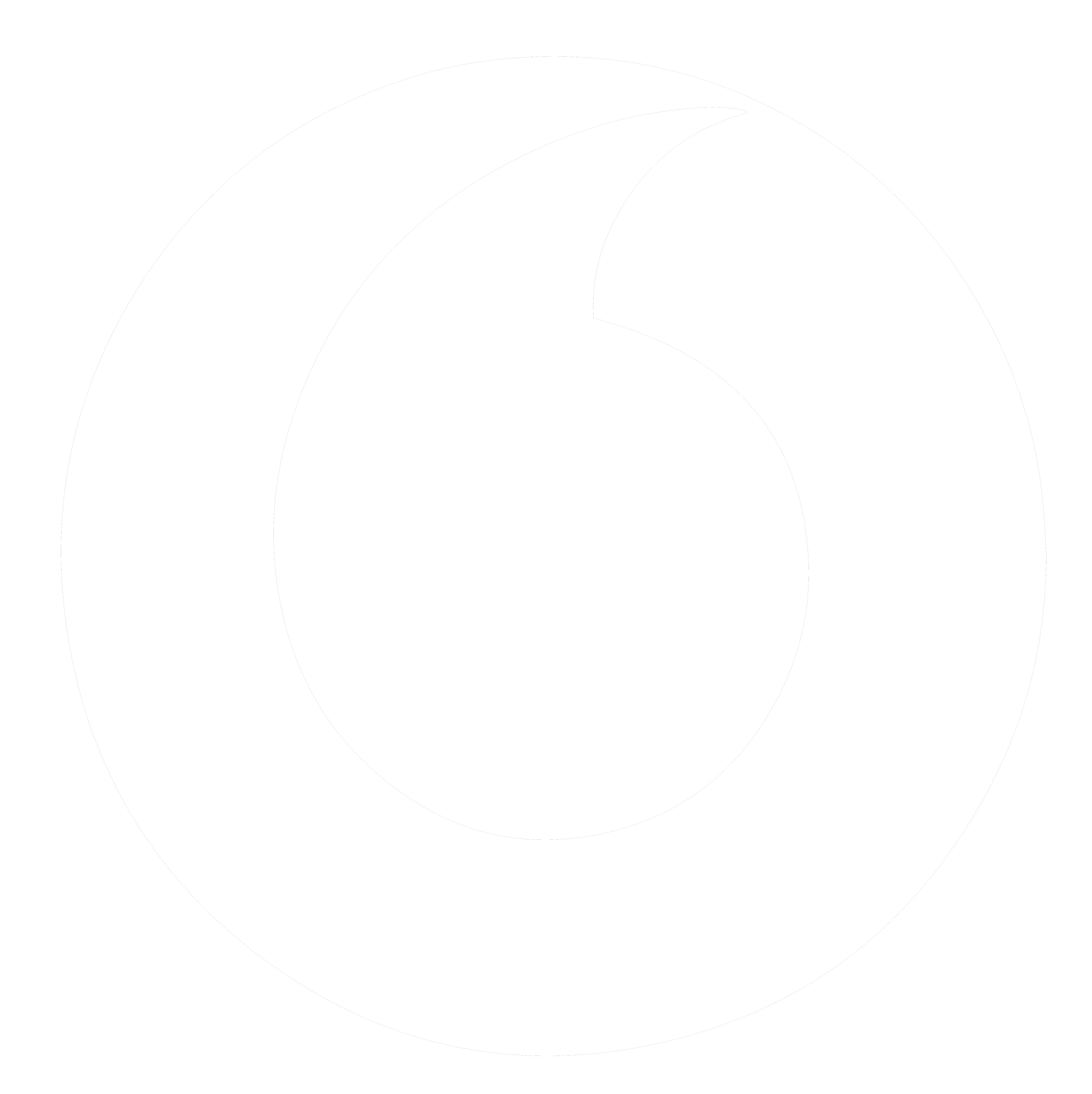 Black and white circular logo with a large white circle surrounding a black web browser icon.