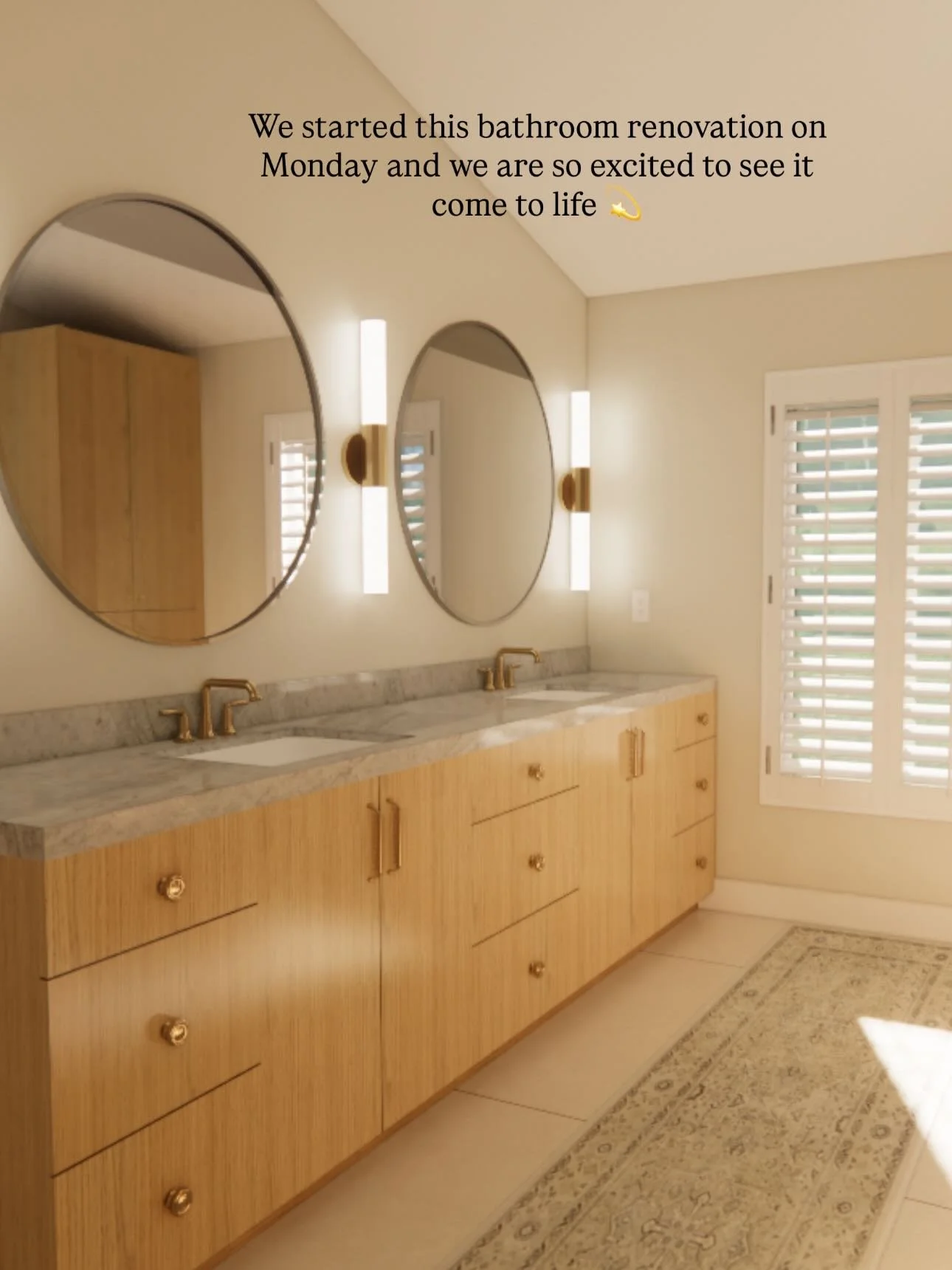 Out with the old, in with the new 💫

#Renovations #PalmBeach #InteriorDesigner #BathroomMakeover #BTS