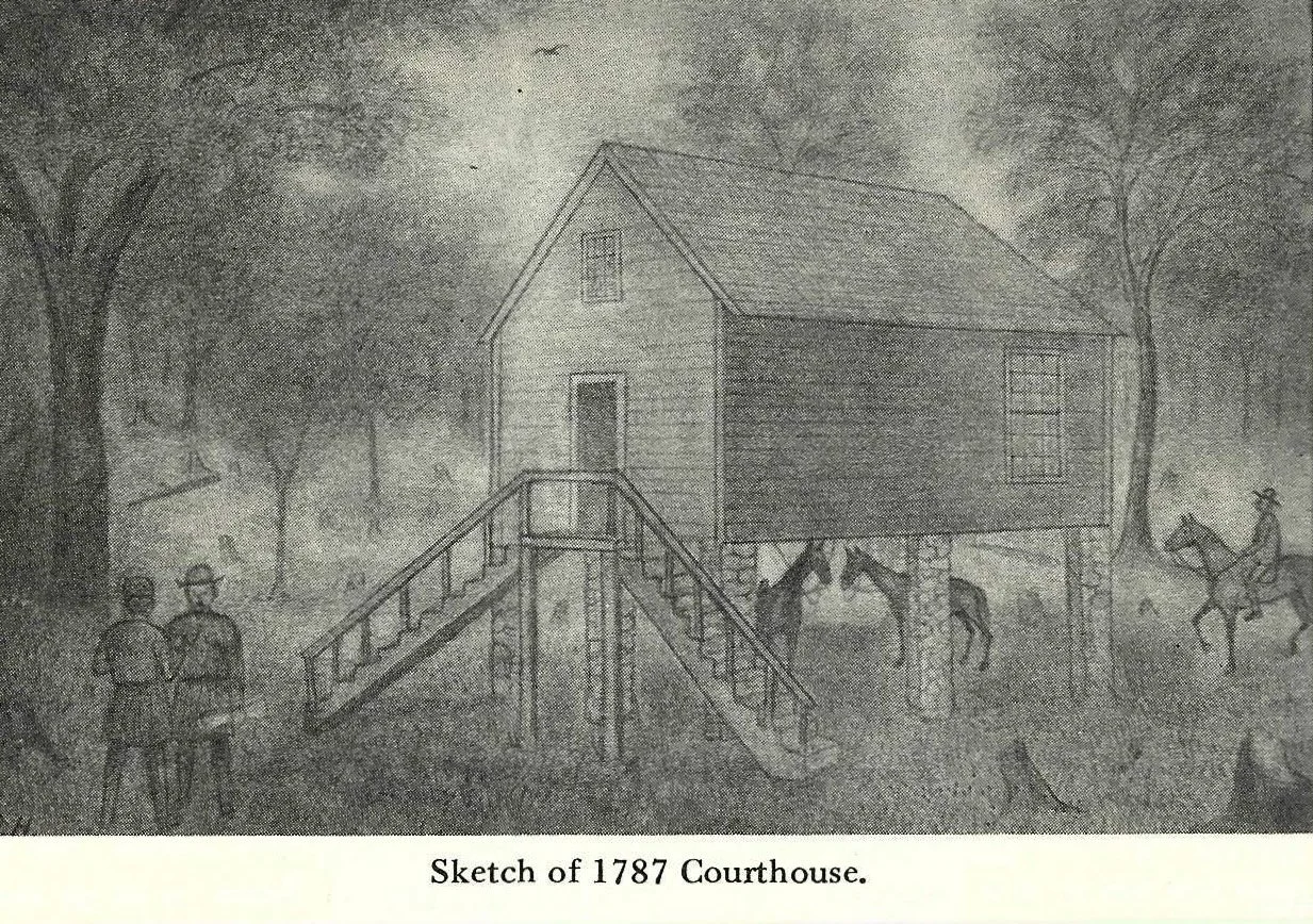 Sketch of first courthouse built on land donated by daniel davisson.jpeg