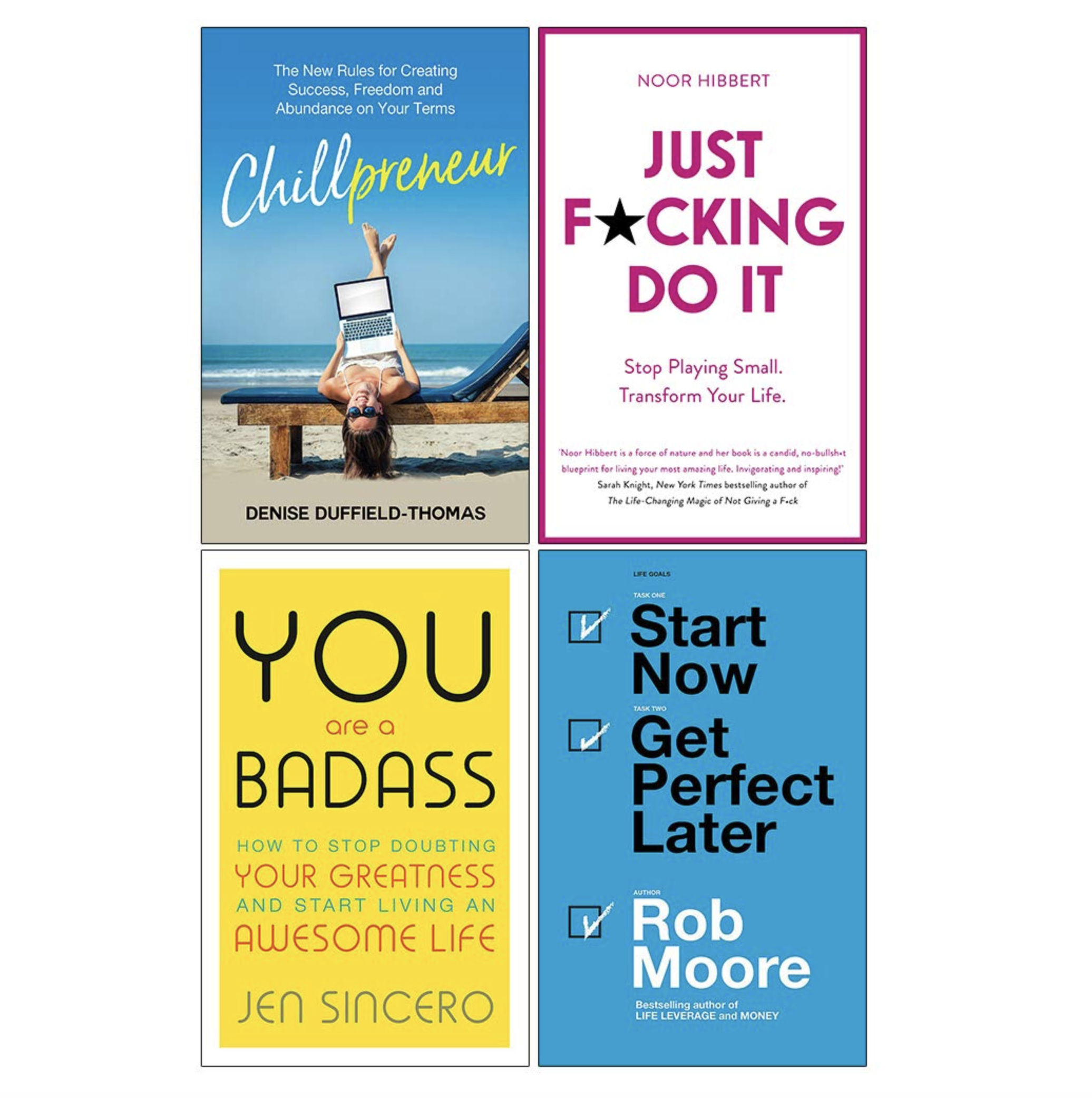 BOOK SET | Chillpreneur, Just F*cking Do It, You Are A Badass, Start Now Get Perfect Later