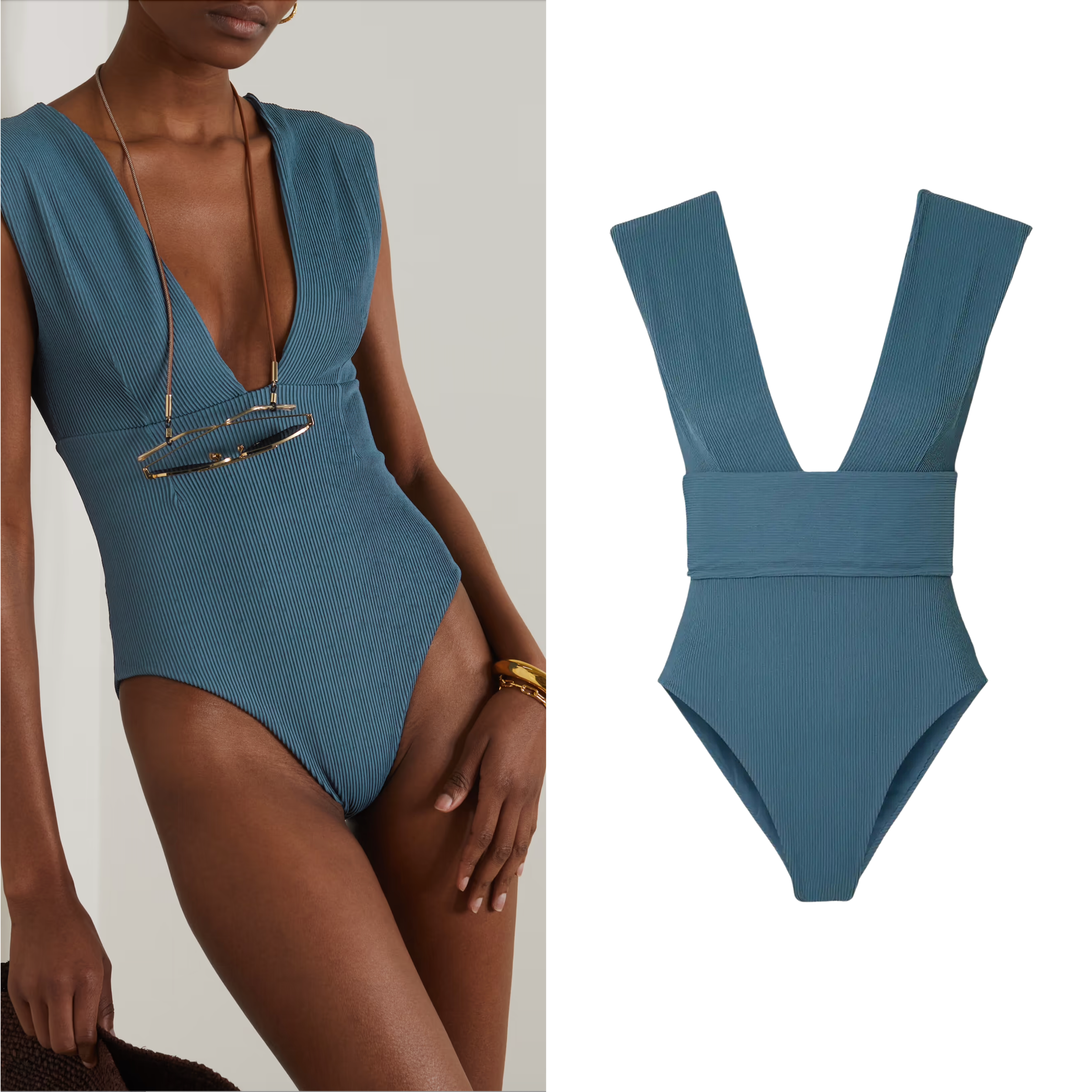 HAIGHT | Isabel Ribbed Swimsuit