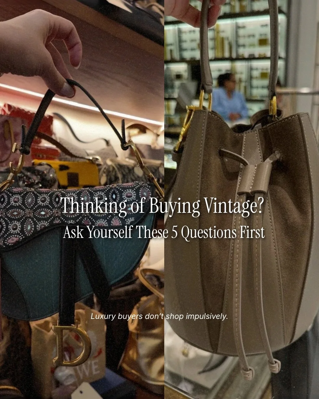 Vintage isn&rsquo;t about settling. It&rsquo;s about deciding.

Deciding to buy less, but better. To value craftsmanship over novelty. To choose pieces with history, integrity, and longevity.

New luxury offers immediacy. Vintage luxury offers intent
