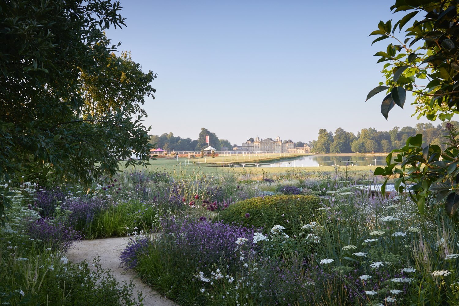 Lovely to have this on my doorstep, the RHS Badminton Show. The feature garden, celebrating the legacy of Julia Rausing designed by Tom Stewart-Smith rests so naturally in the landscape, its beauty truly takes your breath away, pure &amp; dreamy. The