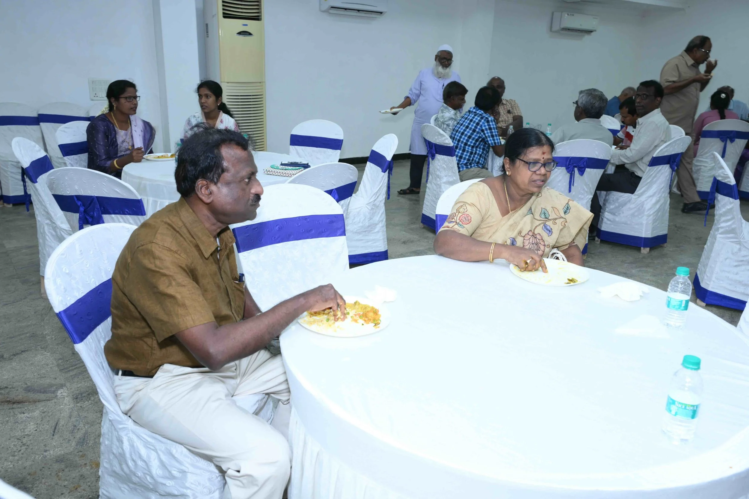 Quiet time for Parthasarathy and his wife Pushpalatha.