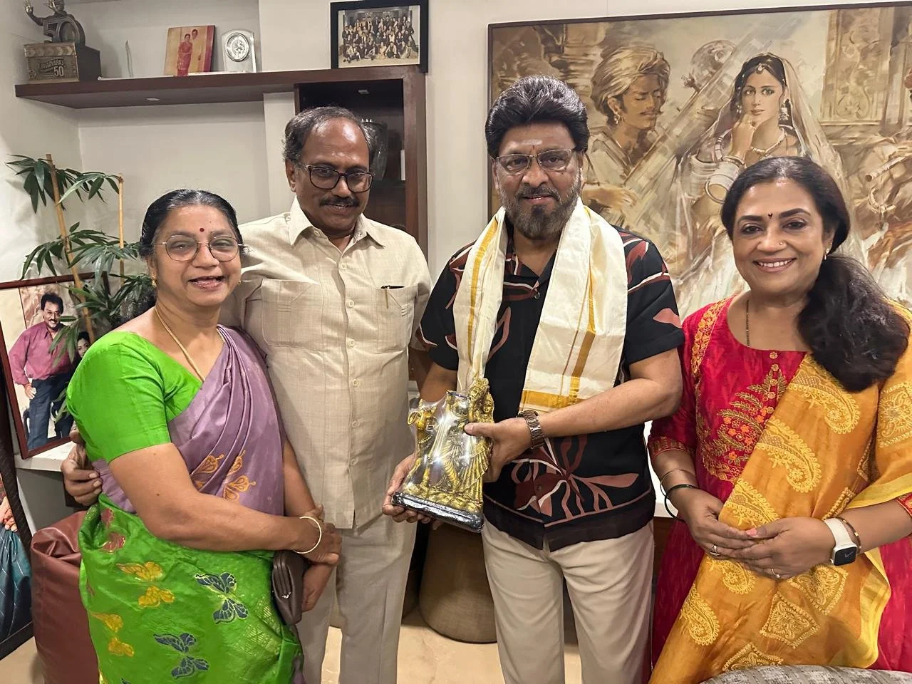 1000Raja, his dear wife Sujatha with the actor Bhagyaraj and his wife Poornima Jayaram on Jan/13/2026.