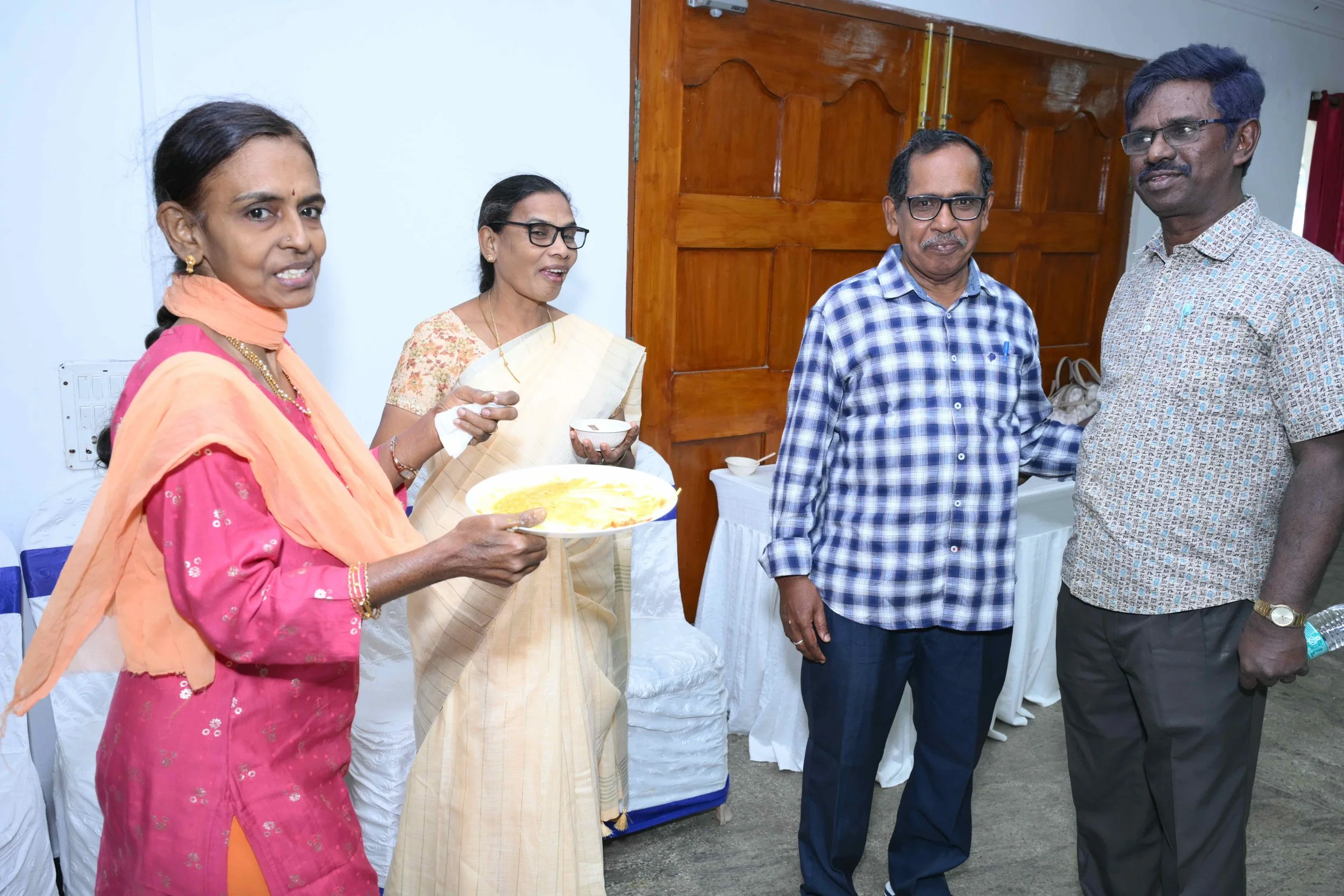 Beautiful pairs: Jag + Usha, Charles + Mary Esther.