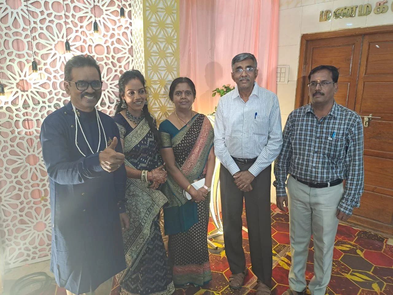 Our friends at the wedding reception of R.Ravindran's daughter Rajam Vasara + Praveen Kumaran on Sep/03/2025 at Nagapattinam.