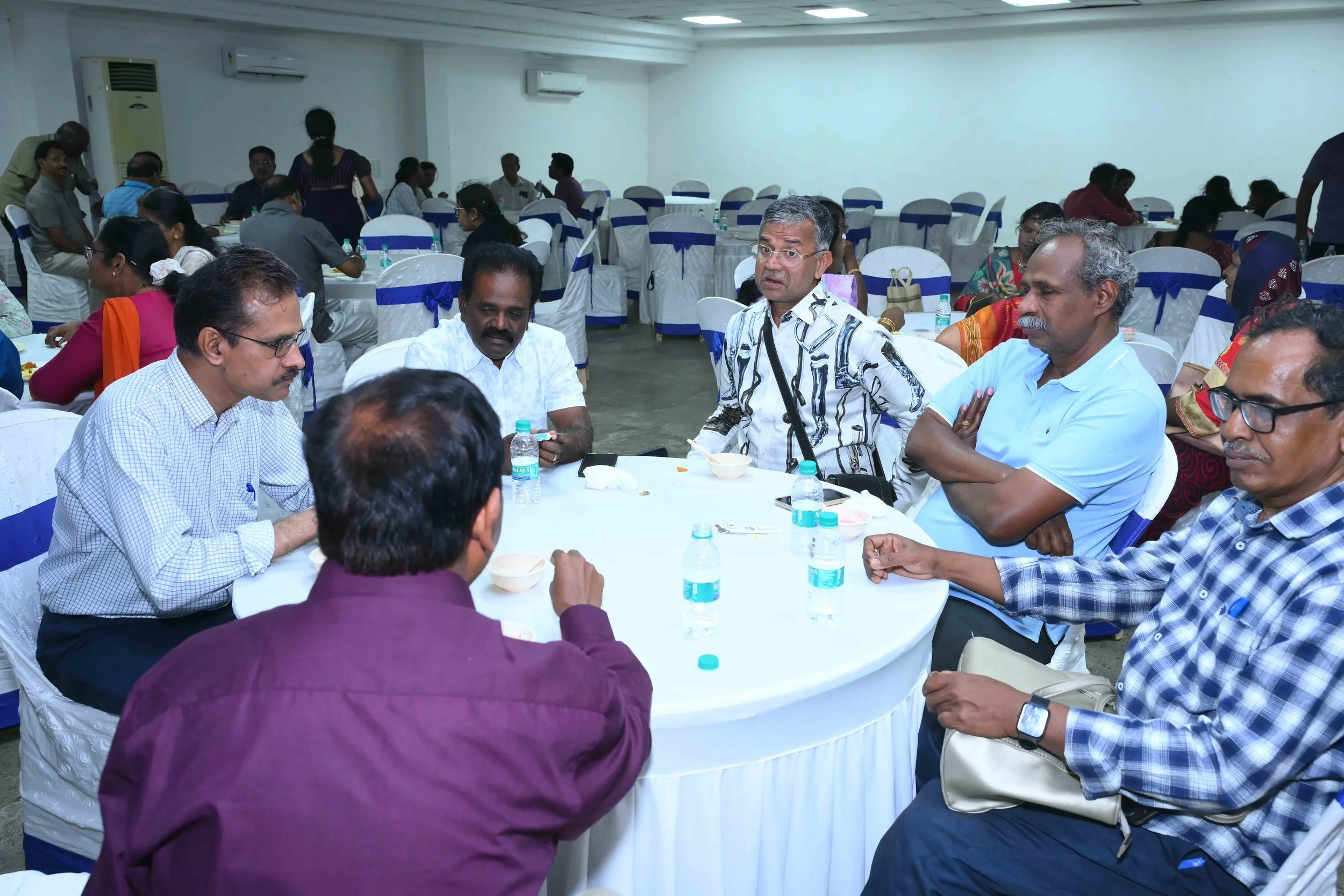 A roundtable conference on something interesting.