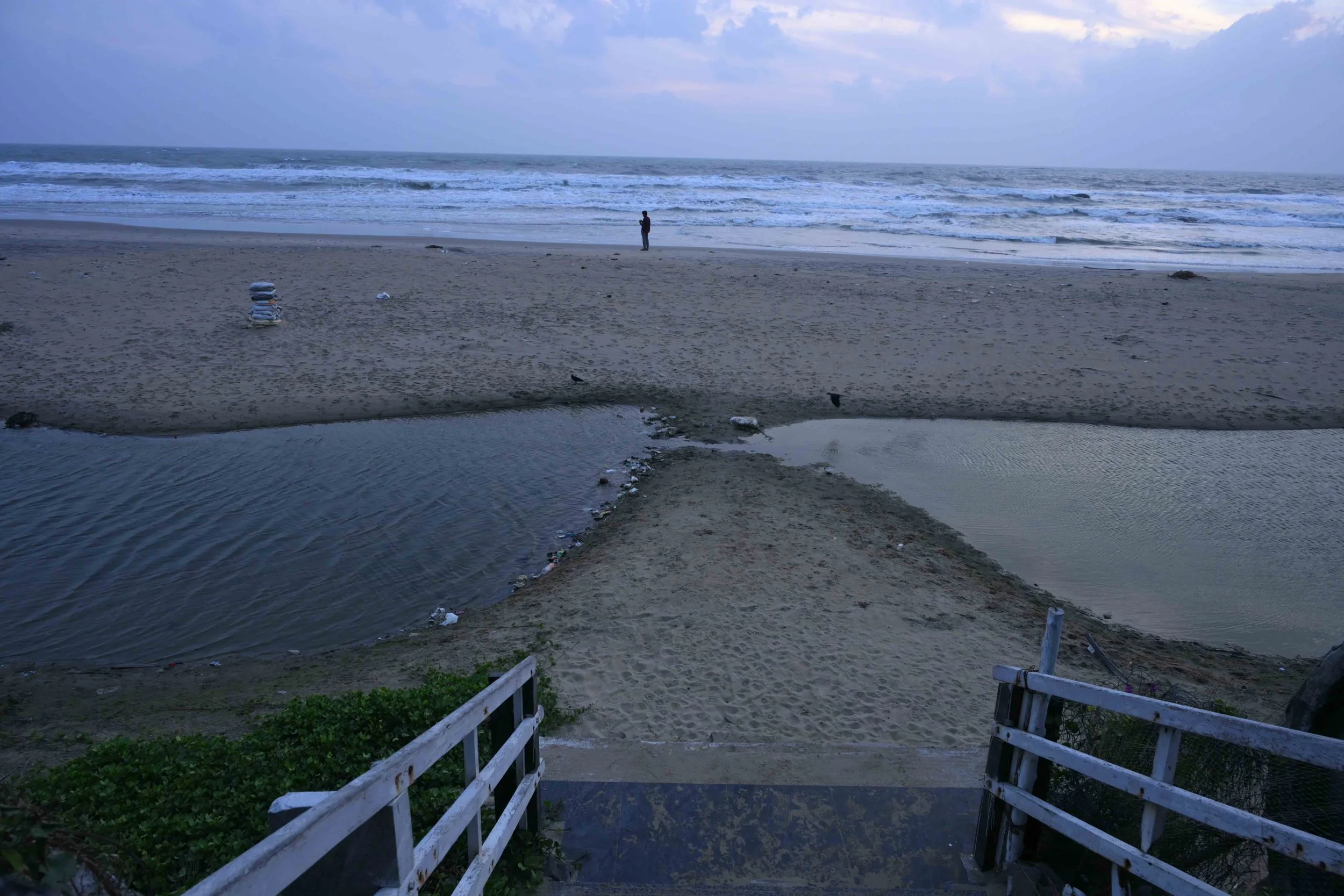 Beach access from the resort.