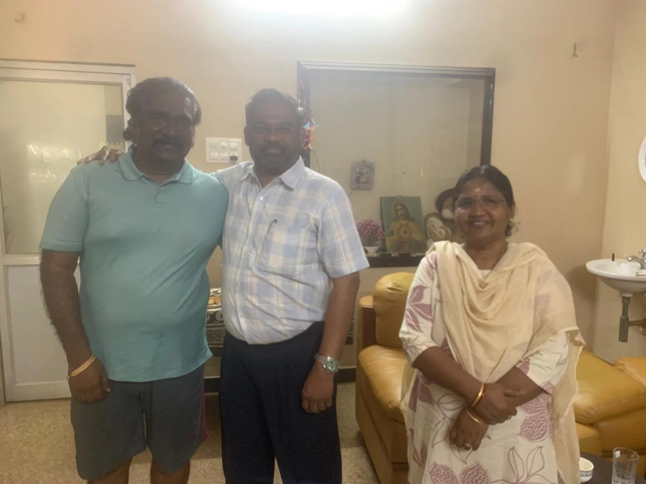AJ, Shanthi and Prakash in Nellai on Sep/27/2025.
