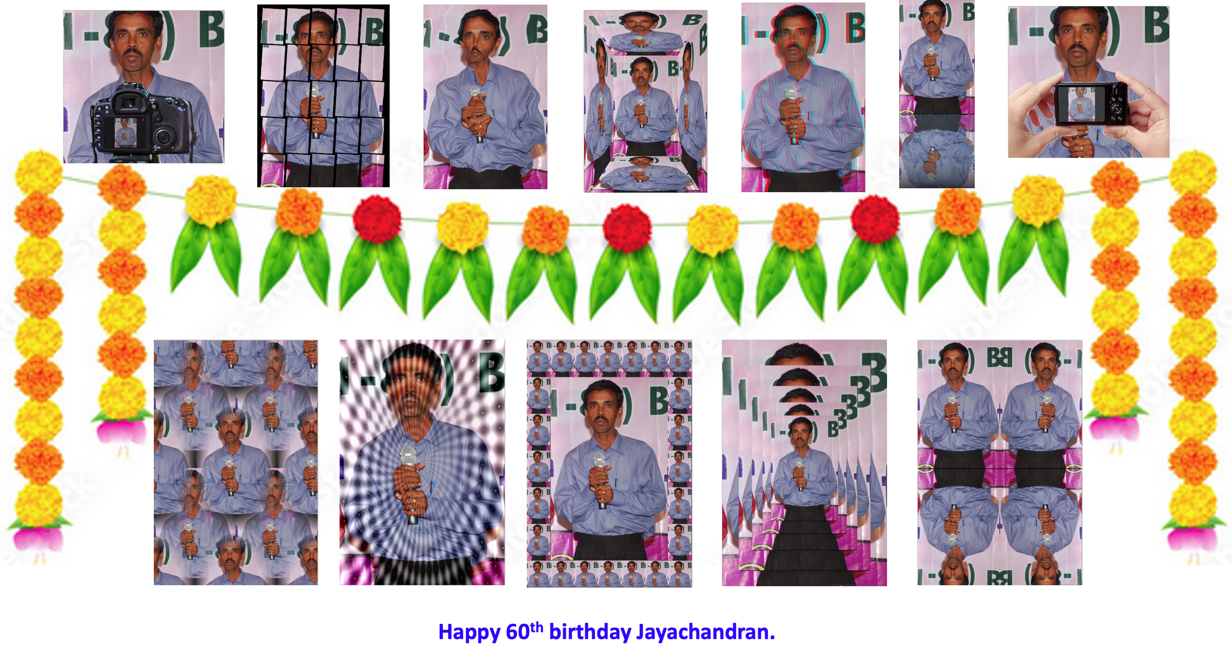 Senthil's greeting for Jayachandran's 60th birthday on Jul/30/2024.