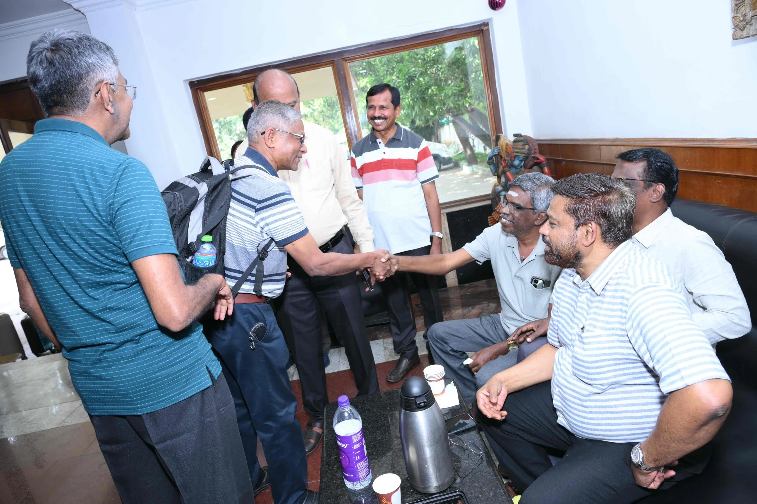 Kalimuthu receives welcome from all corners.