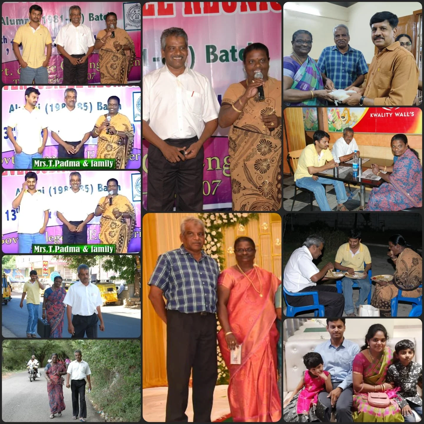 Pal's collage for Padma + Arulkumar's 39th wedding anniversary on Aug/25/2025.