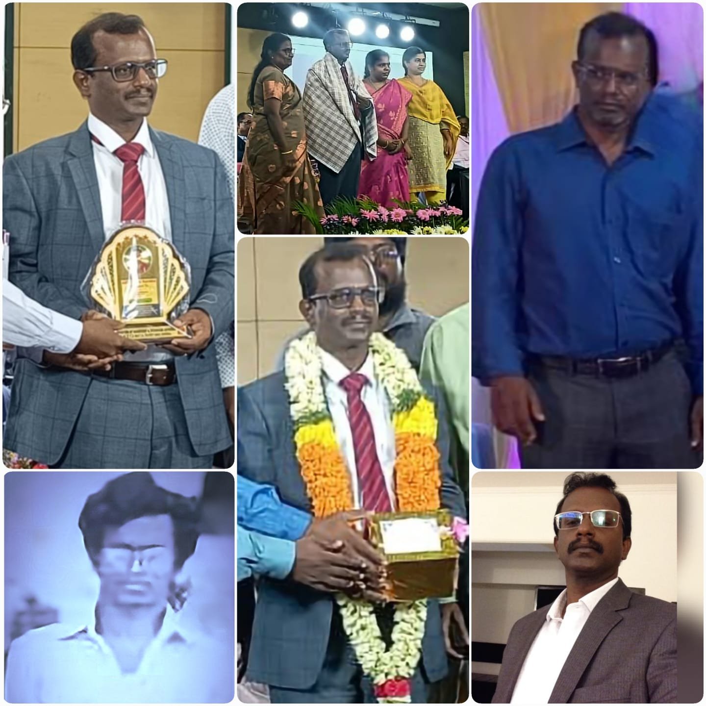 Pal's collage for Murugan + Chitra's 30th wedding anniversary.