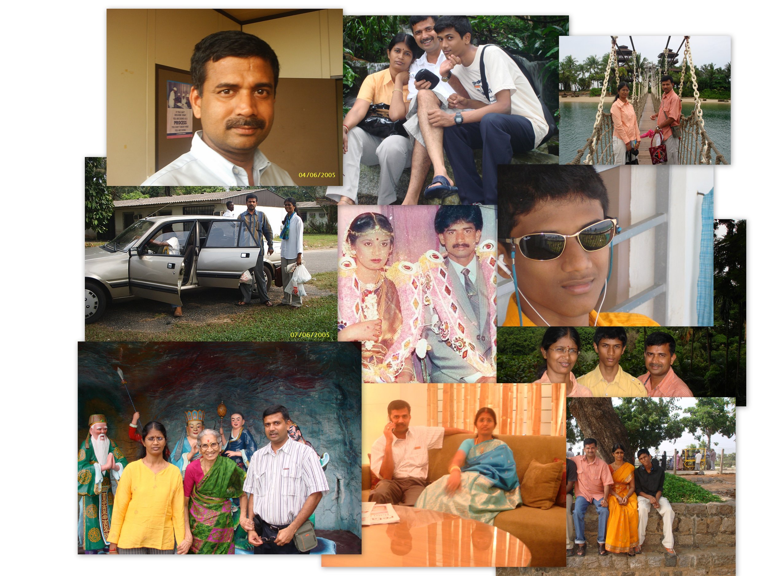 On Feb/09/2009, Murugesan (Mech) shared this collage that he made of his family.