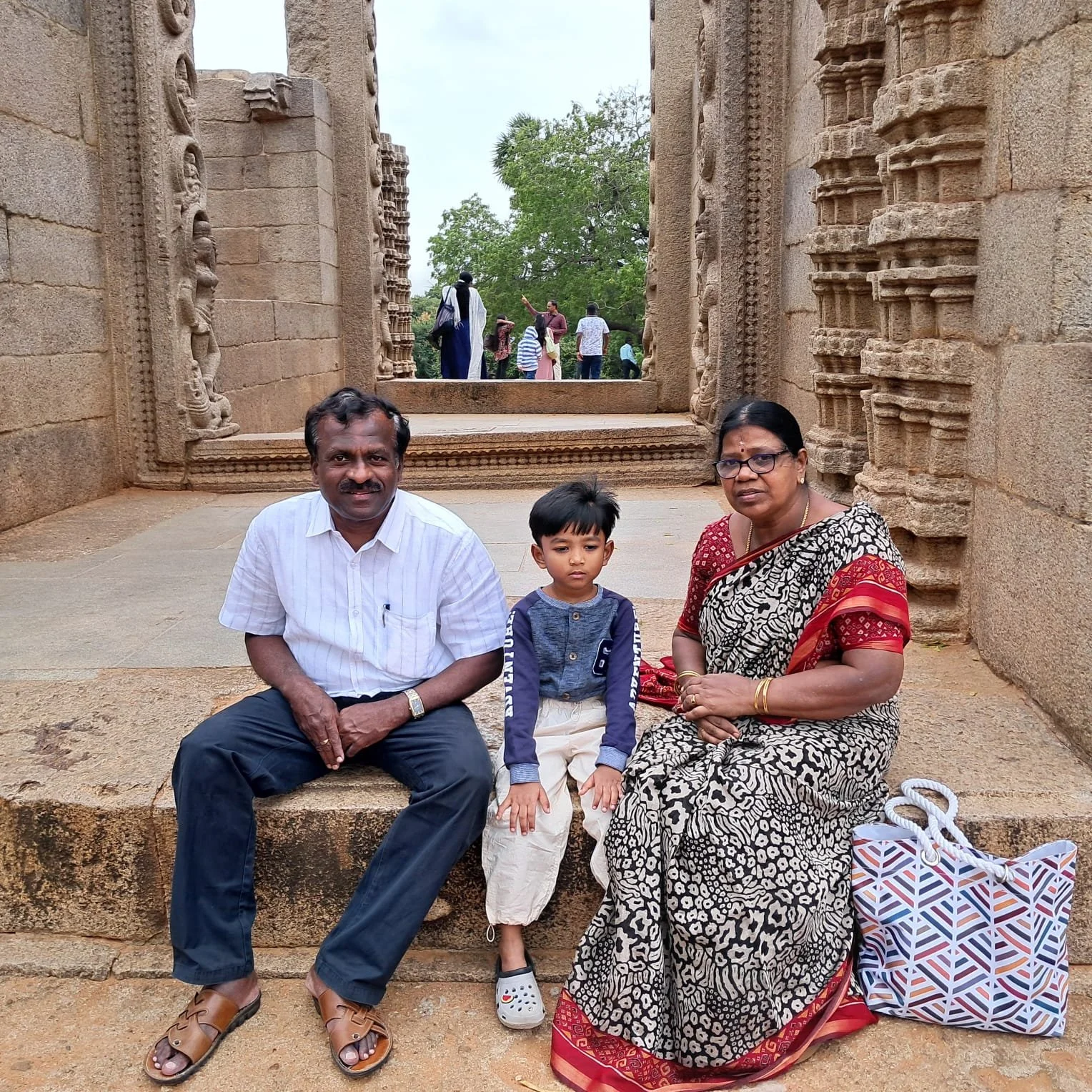 Parthasarathy, his dear wife Pushpalatha and their loving grandson.