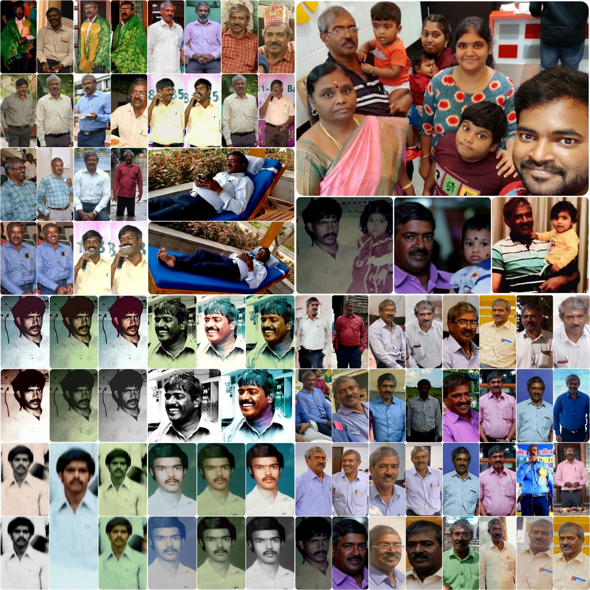 Pal's collage for Sekar's 62nd birthday on May/14/2025.