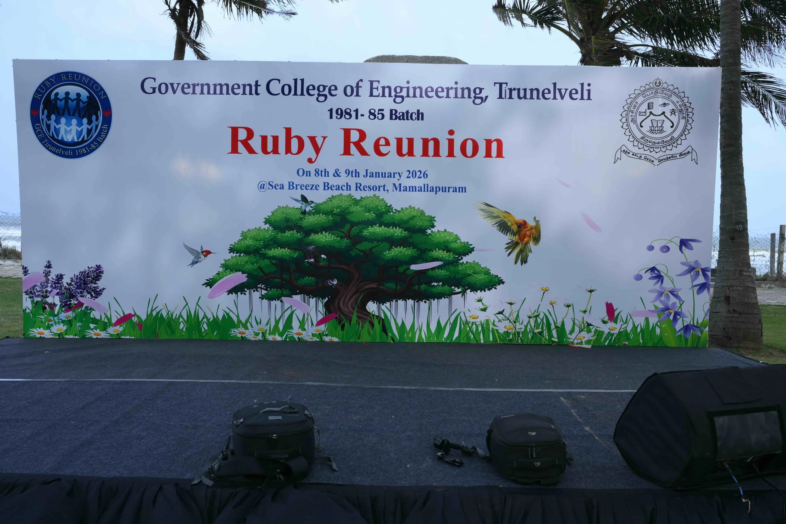 A grand stage is set for the evening gala event.