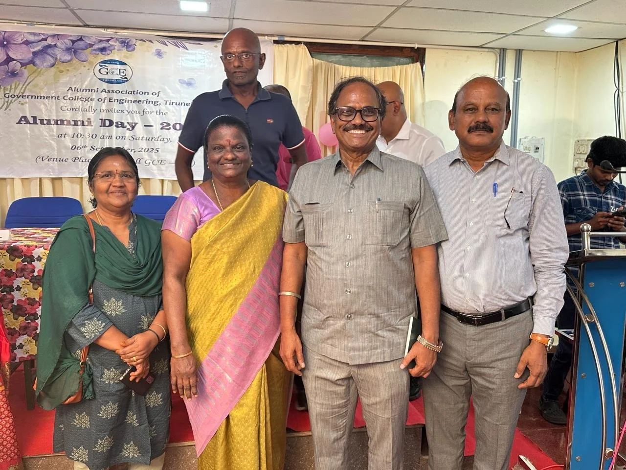 Fabulous Four at the Alumni meet in GCE on Sep/06/2025.