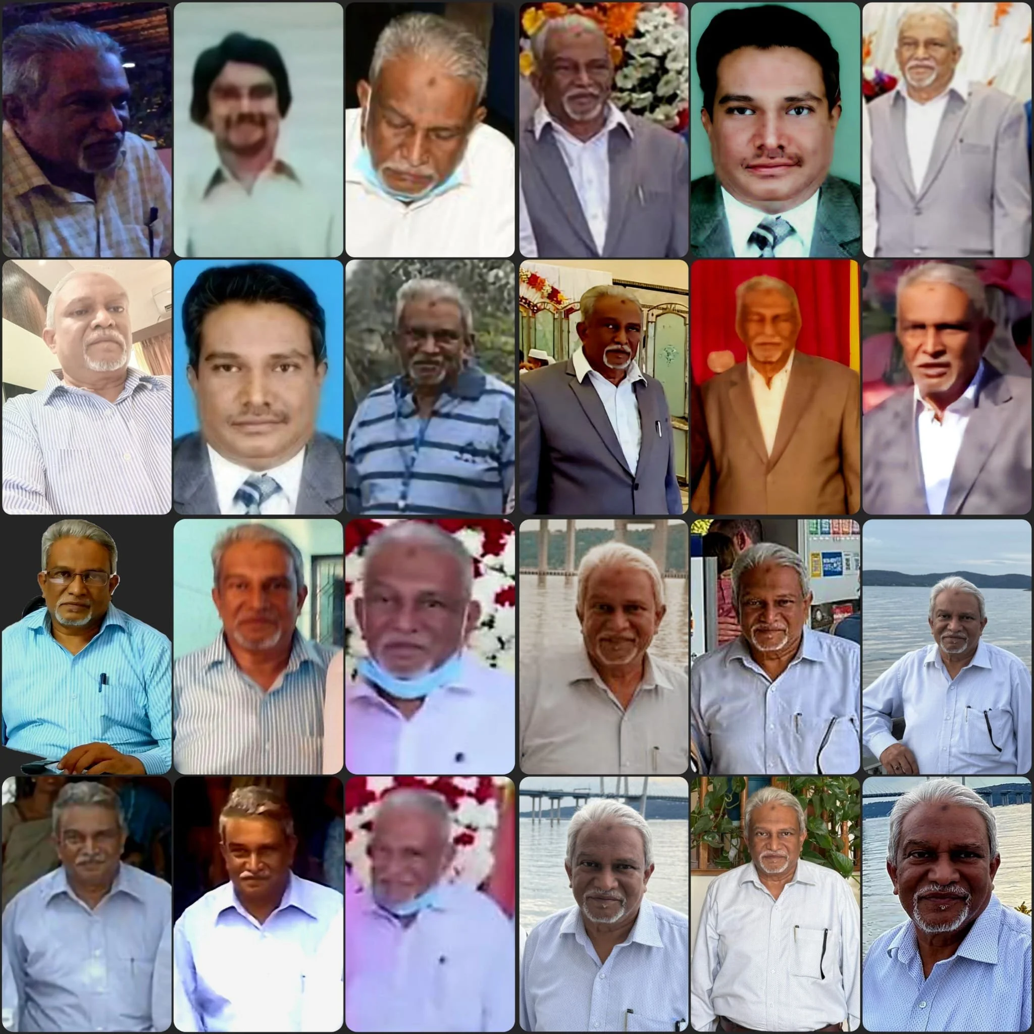 Pal's collage for Azeez Ahamad's 61st birthday on Nov/03/2025.