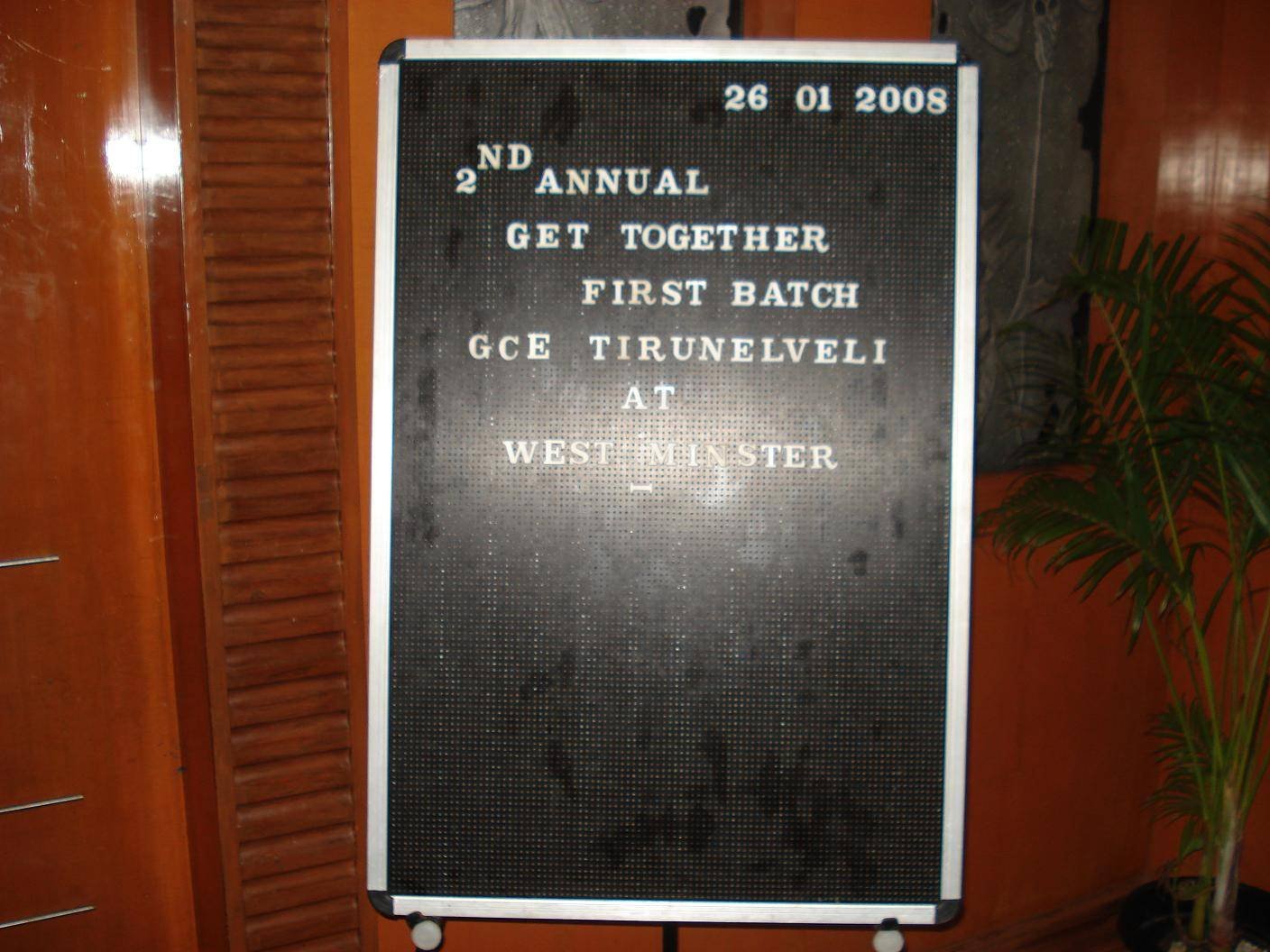 The royal members of the 1985 batch meet at the Westminster - Not the abbey, but the hotel in Chennai.
