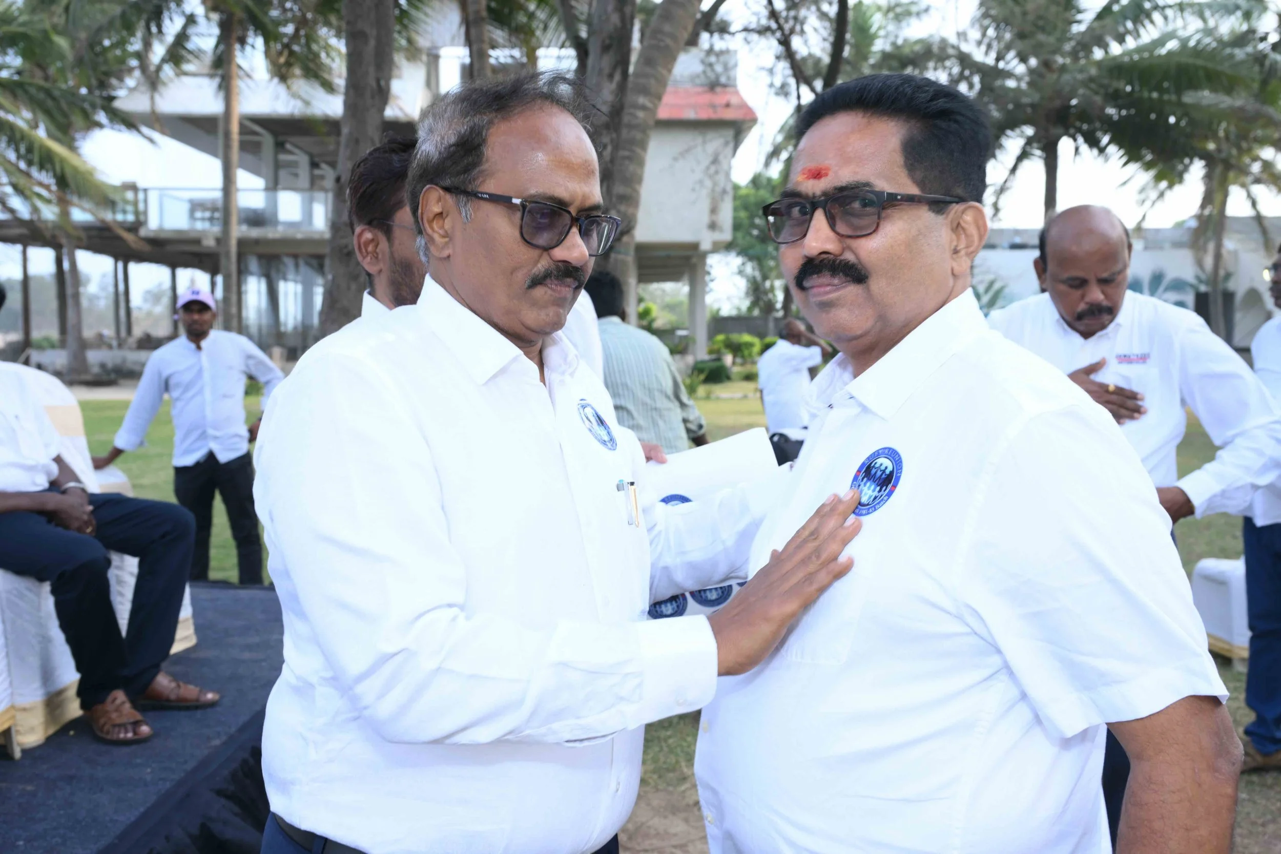 Feeling the heartbeat.