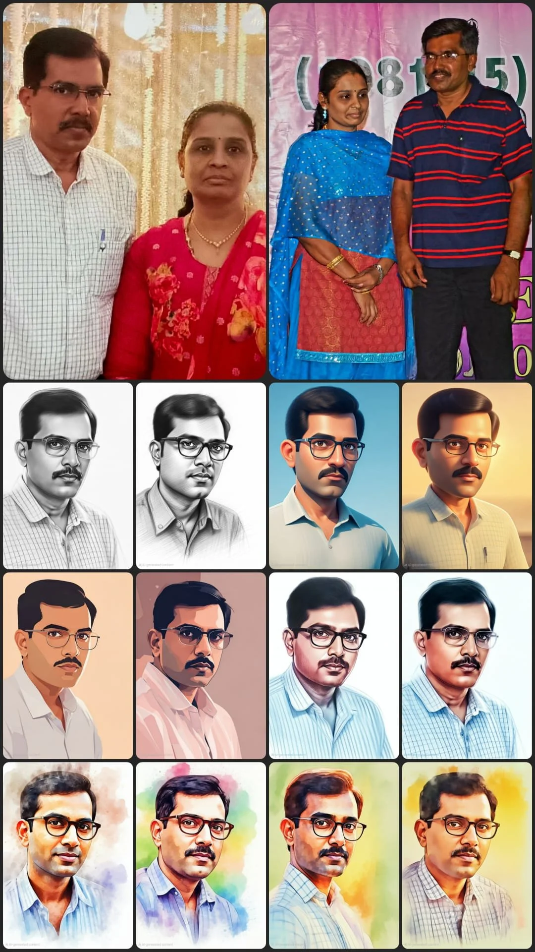 Siva's collage for Pedro's 61st birthday on Jul/08/2025.