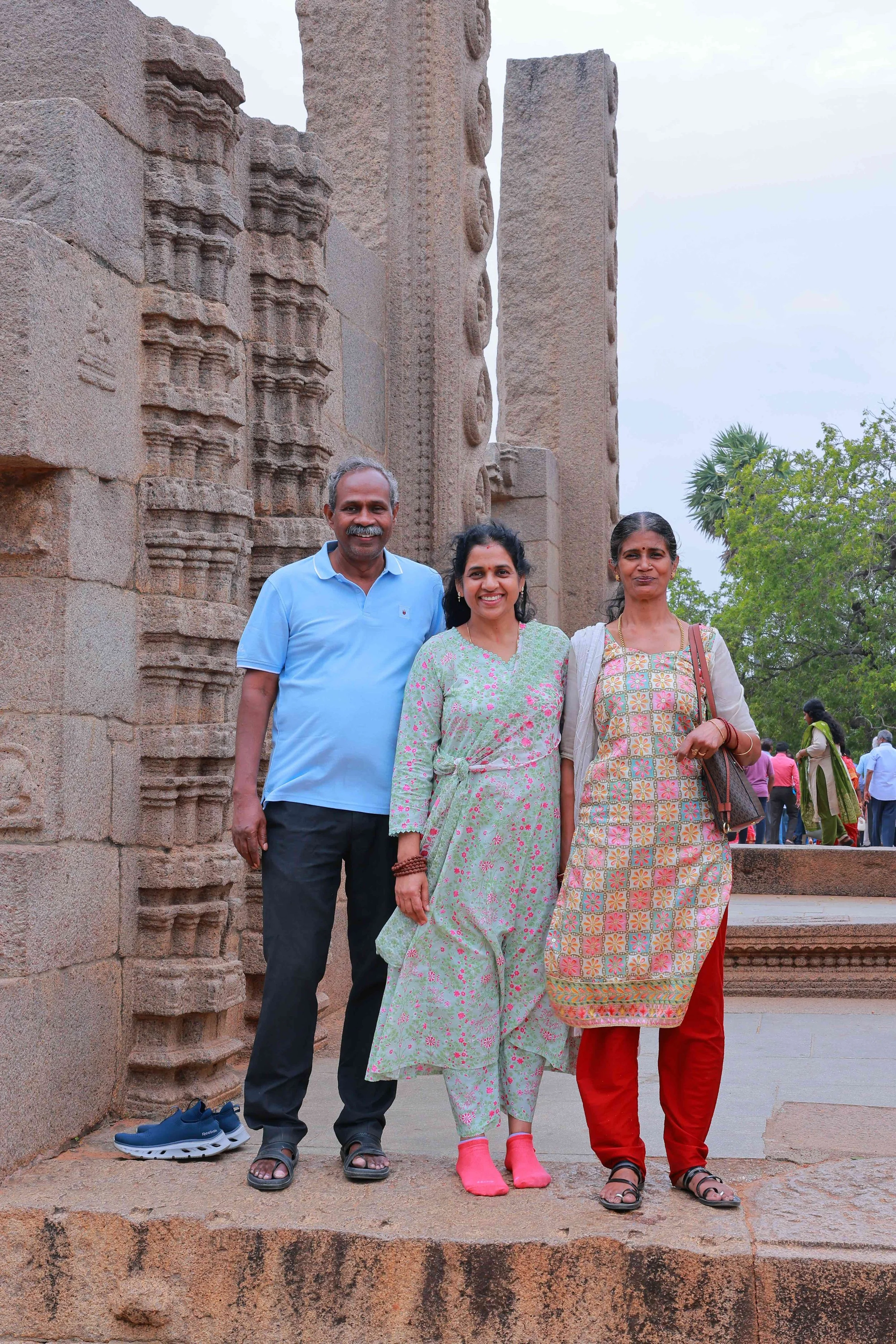Packirisamy, his dear wife Indhumathi with Murugesan's dear wife Bharathi.