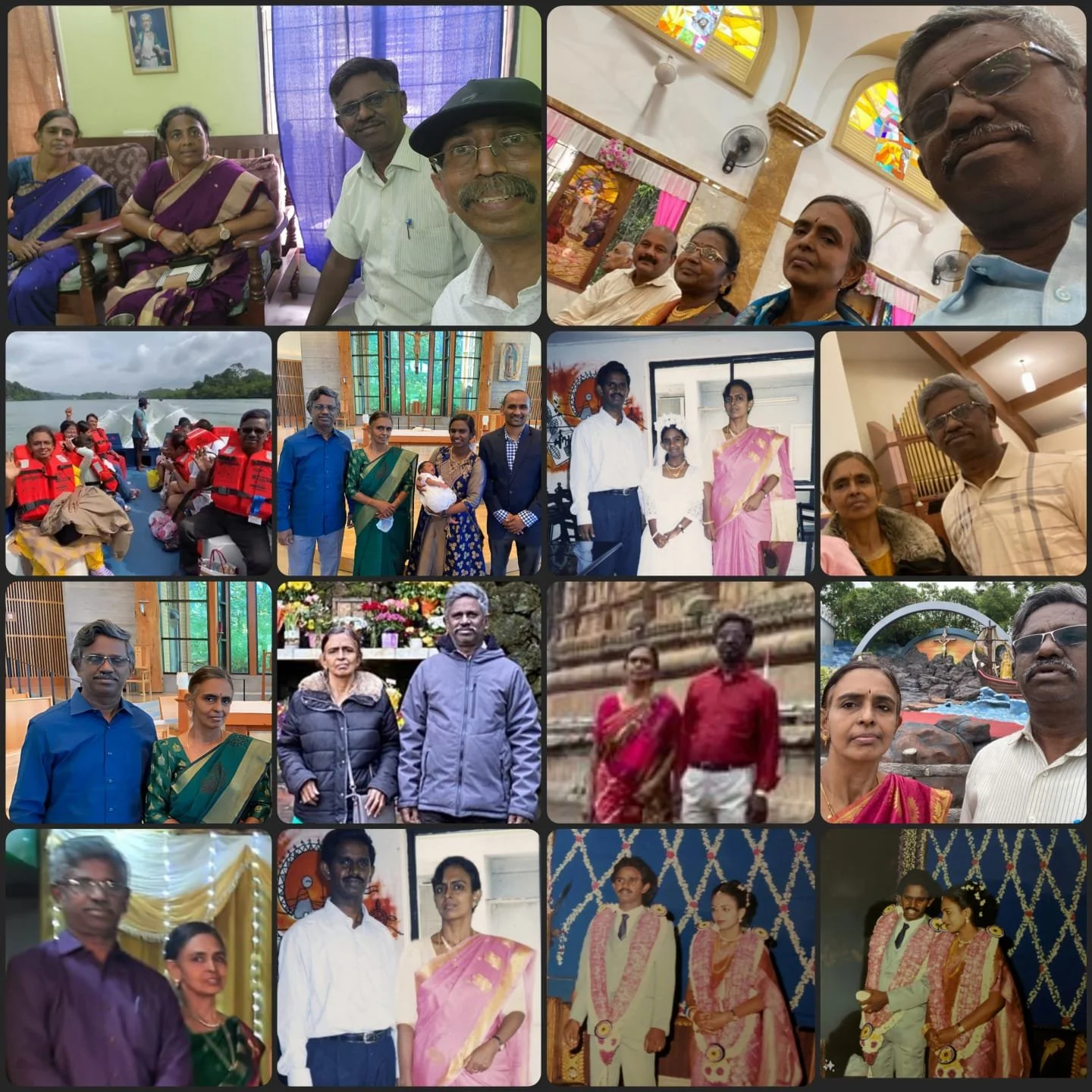 Pal's collage for Charles + Esther Mary's 37th wedding anniversary on Nov/21/2025.